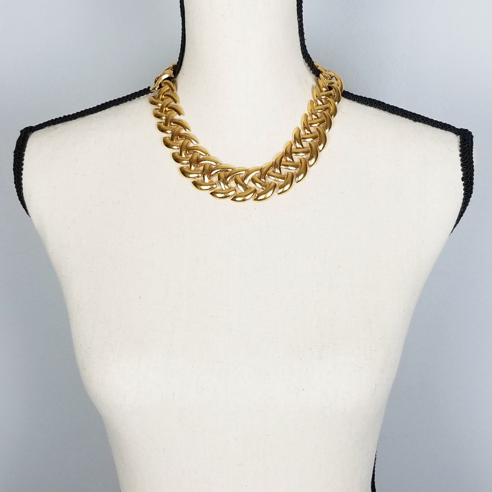 🌹Vintage Signed Napier Chunky Gold Chain Necklace
